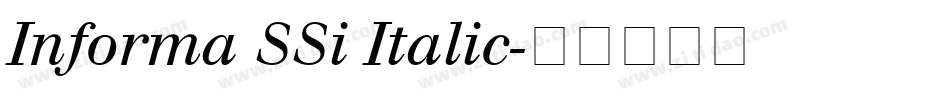 Informa SSi Italic字体转换